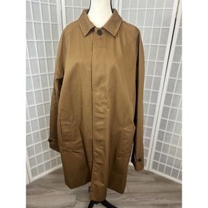 $170 Banana Republic Jacket Car Coat Men’s Large Brown Water Resistant Trench